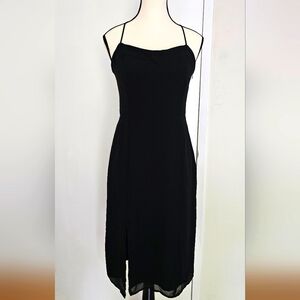 Elegant Black Spaghetti Strap Dress